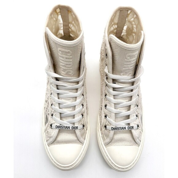 Dior walk n dior Macrame High Top Sneakers Embroidered EU 39 US 9 - Picture 11 of 12